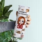 Personalisierte tägliche Erinnerungen isoliert Edelstahl Becher mit Deckel und Strohhalm Geschenk für Coworkers Frauen