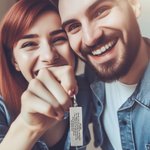 Personalized Double Sided Engraved Stainless Steel Keychain with Name and Text Father's Day Birthday Gift for Dad Grandfather