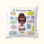 Personalized My Affirmations Daily Reminders Throw Pillow Cover Creative Home Decoration Birthday Gift for Women Girls