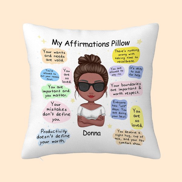 Gepersonaliseerd Mijn Affirmaties Dagelijks Herinneringen Gooien Kussen Cover Creative Home Decoratie Verjaardagscadeau voor vrouwen meisjes
