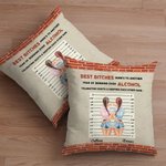 Personalisierte beste Hündinnen tolerieren Idioten und halten sich gegenseitig vernünftig werfen Kissen Abdeckung Bestie Geschenk für Wohnzimmer