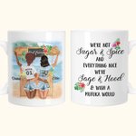 Personalized We're Not Sugar And Spice And Everything Nice We're Sage And Hood White Ceramic Mug Best Friend Gift