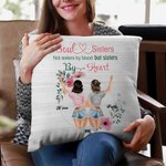 Personalizzato Soul Sisters Non sorelle di sangue, ma sorelle di cuore, copri cuscino Best Friend Besties Gift Home Decor