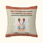 Personalisierte beste Hündinnen tolerieren Idioten und halten sich gegenseitig vernünftig werfen Kissen Abdeckung Bestie Geschenk für Wohnzimmer