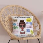 Personalized My Affirmations Daily Reminders Throw Pillow Cover Creative Home Decoration Birthday Gift for Women Girls