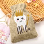 Borsa personalizzata della fatina dei denti Astuccio della fatina dei denti con barattolo di vetro in sughero per bambini