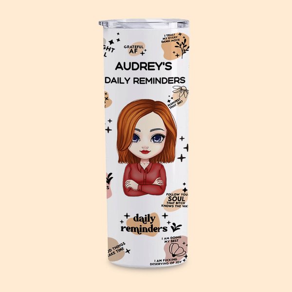 Daily Reminders Insulated Tumbler for Coworkers Women