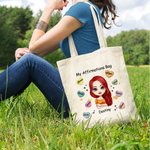 Sac fourre-tout personnalisé My Affirmations Bag Heart Pattern Anniversaire Durable et Recyclable