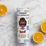 Gepersonaliseerde dagelijkse positieve Affirmaties Geestelijke Gezondheid Roestvrij Staal Tumbler Vrouwen Gift