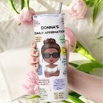 Gepersonaliseerde dagelijkse positieve Affirmaties Geestelijke Gezondheid Roestvrij Staal Tumbler Vrouwen Gift