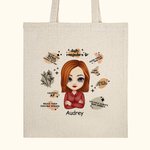 Personalizzato donne ragazze promemoria quotidiani amore me stesso Tote Bag incoraggiamento durevole e riciclabile