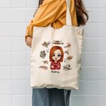 Personalizzato donne ragazze promemoria quotidiani amore me stesso Tote Bag incoraggiamento durevole e riciclabile