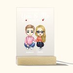 Personalisierte Sie und ich wir haben diese LED-Nachtlicht mit Holzsockel Paar Geschenk Home Decoration