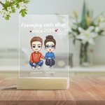 Personalizado Molesto Unos a Otros Desde el Año Acrílico Luz de la Noche Placa Pareja Regalo Decoración para el hogar Adorno de escritorio