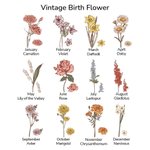 Personalized Linen Jute Birth Flower Beach Tote Bag with Name Birthday Wedding Gift for Women