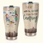 Personalisierte Leben ist besser, wenn Sie Camping gekrümmten Becher Valentinstag Geschenk für Camping-Paar sind