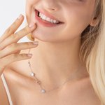 Collier Ras de Cou Personnalisé avec Initiales et Icône Chaîne avec Lettre Prénom pour Femme Cadeau Anniversaire