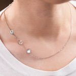 Collier Ras de Cou Personnalisé avec Initiales et Icône Chaîne avec Lettre Prénom pour Femme Cadeau Anniversaire