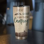 Personalisierte Leben ist besser, wenn Sie Camping gekrümmten Becher Valentinstag Geschenk für Camping-Paar sind