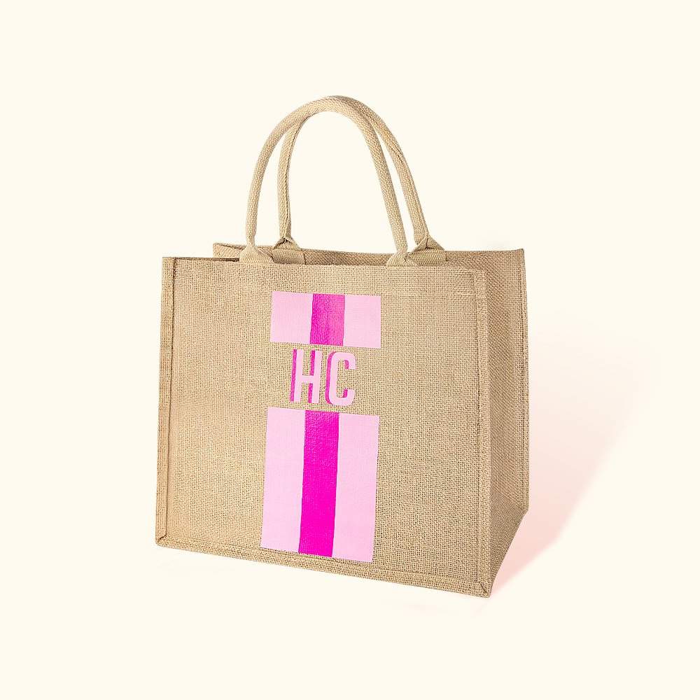 Sac Fourre-tout Grande Capacité Personnalisé avec Monogramme Cadeau Mariage Anniversaire Plage Vacances pour Elle