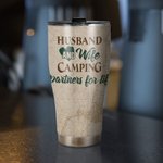 Personalized Husband And Wife Camping Partners for Life Curved Tumbler Gift for Camping Couple