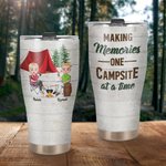 Personlig Making Memories One Campsite at A Time 30 oz Curved Tumbler Jubileumspresent för campingpar