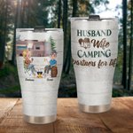 Personalisierte Ehemann und Frau Camping Partner für das Leben 30oz gebogene Becher Jahrestag Geschenk für Camping-Paar