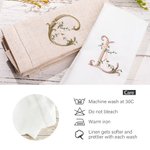 Servilletas de Lino Personalizadas con Letras Florales Bordadas Regalo para Fiesta de Boda Arreglo