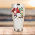 Personlig Making Memories One Campsite at A Time 30 oz Curved Tumbler Jubileumspresent för campingpar