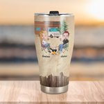 Personlig man och fru Campingpartners för livet 30oz böjd tumbler Jubileum Födelsedagspresent för campingpar