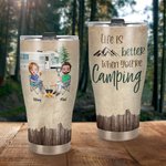Personalisierte Leben ist besser, wenn Sie Camping gekrümmten Becher Valentinstag Geschenk für Camping-Paar sind