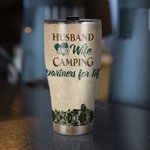 Personalised Husband And Wife Camping Partners for Life Curved Tumbler Anniversary Gift for Camping Couple
