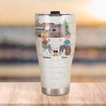 Personalisierte Ehemann und Frau Camping Partner für das Leben 30oz gebogene Becher Jahrestag Geschenk für Camping-Paar