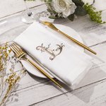 Servilletas de Lino Personalizadas con Letras Florales Bordadas Regalo para Fiesta de Boda Arreglo