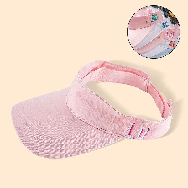 Personalized Embroidered Visor Sun Visor Summer Women Hat Adjustable Beach Sun Hat Multiple Colors for Outdoor Sports