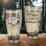Personlig man och fru Campingpartners för livet 30oz böjd tumbler Jubileum Födelsedagspresent för campingpar