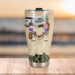 Personalised Husband And Wife Camping Partners for Life Curved Tumbler Anniversary Gift for Camping Couple