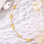 Collier Ras de Cou Personnalisé avec Initiales et Icône Chaîne avec Lettre Prénom pour Femme Cadeau Anniversaire