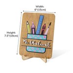 Personalised Teacher Desktop Sign Stationery 3D Teacher Name with Stand Handmade for Teacher Appreciation Gift