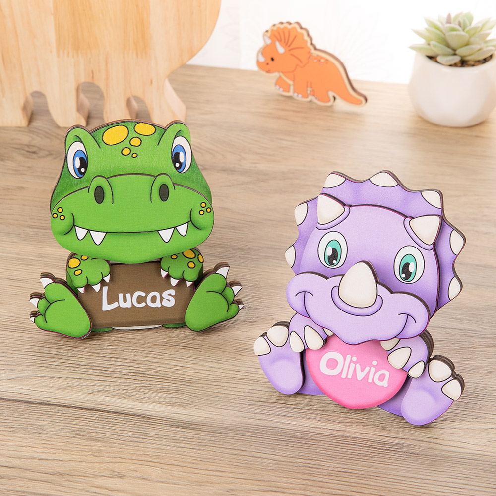 Personalized Cute Dinosaur Eyeglasses Holder Sunglasses Stand with Name Desk Decor Gift for Kids
