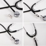 Personalized Stethoscope ID Tag Charm with Engraved Name Gift for Nurse Doctor Medical Student Graduation Gifts