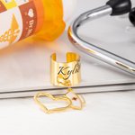 Personalized Stethoscope ID Tag Charm with Engraved Name Gift for Nurse Doctor Medical Student Graduation Gifts