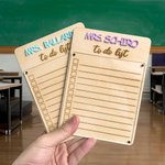 Personalisierte Acryl To Do Liste tägliche Checkliste trockenen Radiergummi löschbare Tafel mit Marker Stift Wertschätzung Geschenk für Lehrer Geschen