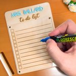 Personalisierte Acryl To Do Liste tägliche Checkliste trockenen Radiergummi löschbare Tafel mit Marker Stift Wertschätzung Geschenk für Lehrer Geschen