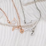 Pulsera personalizada de caballo con inicial Charm Joyería para ecuestre Amante de los caballos Regalo de cumpleaños