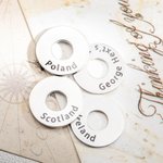 Personalized Traveler Passport Keychain with Engraved Country Ring for Visited Countries Travel Keepsake Gift for Travel Lovers