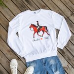 T-Shirt Image Fille Aime Cheval Sweatshirt Cadeau pour Amateurs de Cheval pour Amis