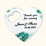 Personalised 10 Pieces Heart Shape Magnetic Bottle Opener for Wedding Party Guests Souvenirs Anniversary Gift