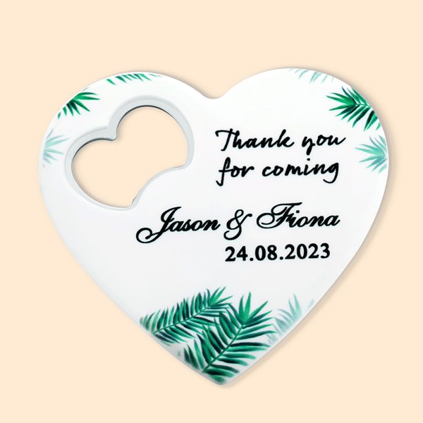 Abrebotellas Magnético Personalizado 10 Piezas Forma Corazón para Invitados de Fiesta de Bodas Souvenirs Regalo de Aniversario