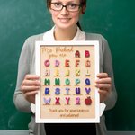 Personalised 3D Alphabet Handmade Classroom Sign Decor Affirmation Sign with Stand Teacher Appreciation Gifts Class Gift End of Year Teacher Gift
